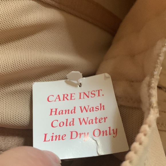 Va Bien Boustier/Lowback Bra. Beige in color. Size 36C - Picture 7 of 9